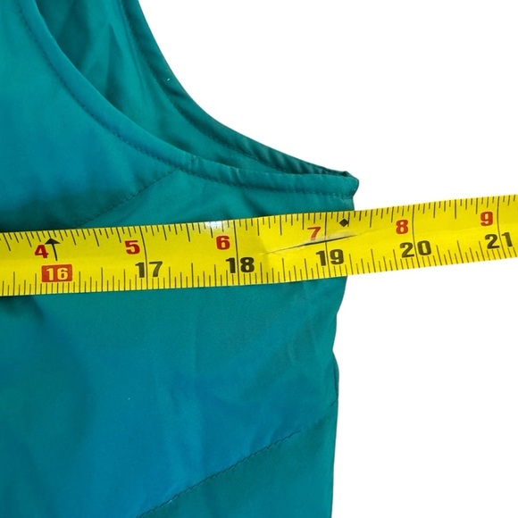 Land’s End Vest Blue Teal Puffer Sleeveless Full Zip Down Feathers Blend XS 2-4 - Picture 4 of 7